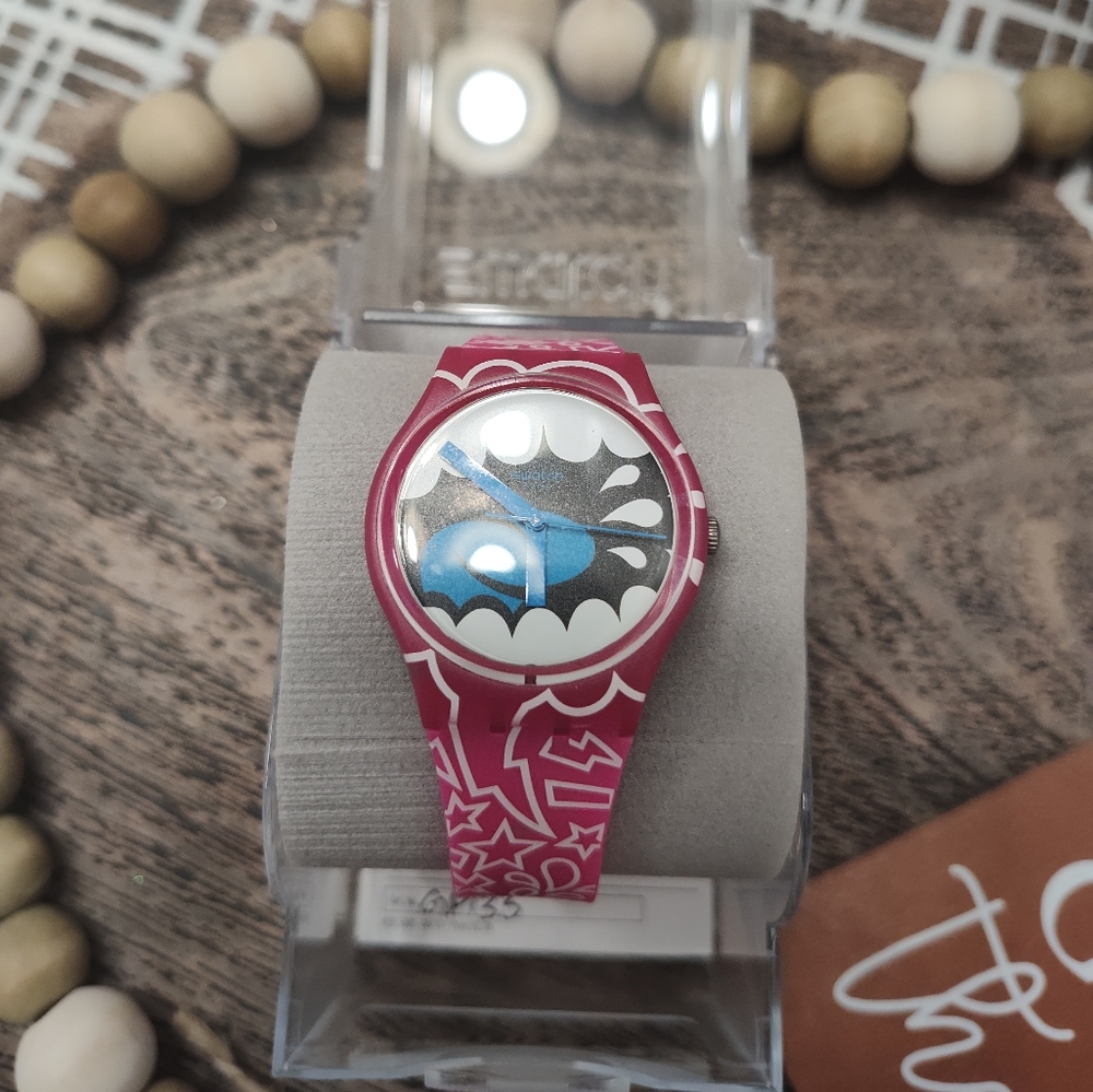 💗NWB Swatch Watch - Shout Out Unisex Wear GP133 NOS